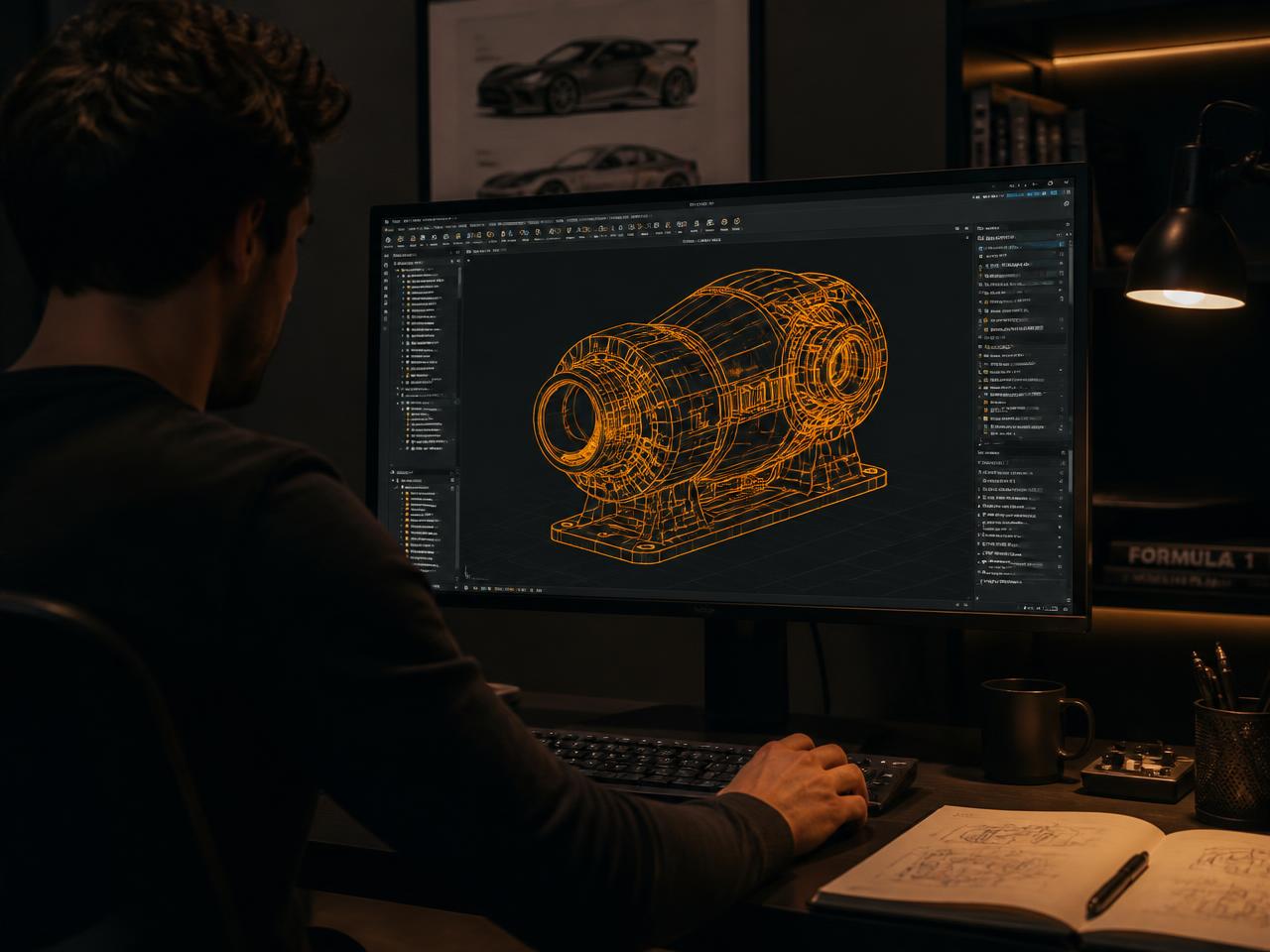 A designer refining a 3D model on screen at Z-Dimension Labs